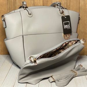 MKF Vegan Leather Nena Tote and Pouch